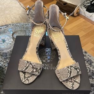 Vince Camuto Corlina python snake sandal heel 6.5